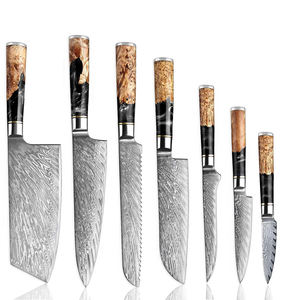 شيف دمشقي صلب عالي الجودة ، نصل مقاوم للصدأ بمقبض من الراتنج ، أدوات مطبخ بتخفيضات كبيرة - Product Image 1