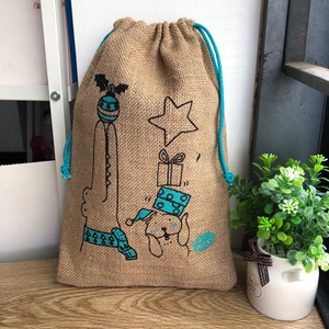 Sac en toile de jute naturelle avec cordon de serrage, sac d'emballage en toile de jute pour céréales, grains de café, maïs - Product Image 1