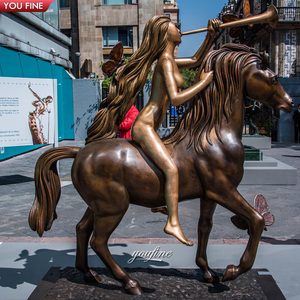 经典户外花园真人大小青铜大理雕像戈迪瓦女士雕塑 - Product Image 2