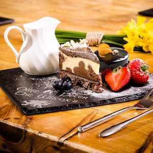 Assiettes rectangles pour dîners en <span class=keywords><strong>ardoise</strong></span> noire Ensemble divertissant de 6 mini planches à fromage en <span class=keywords><strong>ardoise</strong></span> avec craies en stéatite - Product Image 5