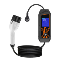 Chargeur EV portable de type 2, prise CEE 3 broches, ampérage réglable 10A/16A/20A/32A, 7kW avec voyant lumineux, chargeur de voiture