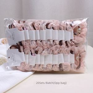 Schnelle Probe 2-teilige Packung China Big East Gate Pearl Spandex Haar gummis Haar gummis für Frauen und Mädchen MUJU Fashion - Product Image 3