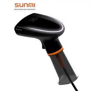 Lecteur de codes-barres noir NS021 avec interface USB en stock – <span class=keywords><strong>Scanner</strong></span> de codes <span class=keywords><strong>QR</strong></span> pour caisse enregistreuse et écran de téléphone portable - Product Image 2