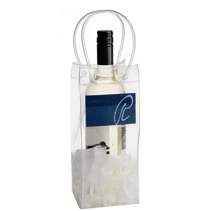 Hot seal PVC reusable ไวน์แบบพกพาป้องกัน cooler พลาสติกบรรจุถุง