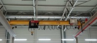 Pont roulant monopoutre certifié CE, capacité 1-10 tonnes, portée personnalisée, faible bruit, moteur de levage stable, engrenage, utilisation intérieure/extérieure