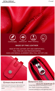 Contact's <strong>Bifold</strong> Genuine Leather Wallets for Women Wholesale Ladies Card Coin Wallet <strong>Purse</strong> - Product Image 6
