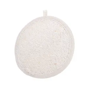 Loofah éponge démaquillante pour le visage, feuille de gommage pour le visage, luffa rond naturel pur, éponge de nettoyage pour le visage