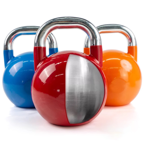 Competition Grade Solid Steel Kettlebells Painted Finish <b>Strength</b> <b>Training</b> Equipment for Men and Women Home Gym Workouts - Product Image 1