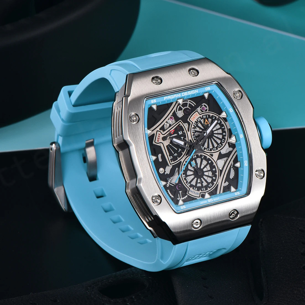 skeleton tonneau watch