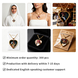 Colliers avec photo de souverain omanais, pendentifs plaqués or Oman, style ethnique, bijoux personnalisés avec portrait pour souvenirs, vente en gros - Product Image 6