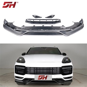 <span class=keywords><strong>Vente</strong></span> flash pour <span class=keywords><strong>Porsche</strong></span> <span class=keywords><strong>Cayenne</strong></span> 9Y0.1 2018-2023, pare-chocs avant en fibre de carbone de style TKT, lèvre avant, accessoires de voiture - Product Image 1