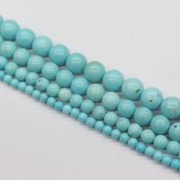 Perles de pierre semi-précieuses rondes en vrac naturelles perles de pierres précieuses turquoise pour la fabrication de bijoux