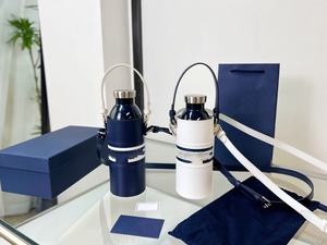 Thermos en acier inoxydable bleu et blanc, tasse à café isotherme, flacons isothermes, mug à café pour cadeaux de Noël - Product Image 6