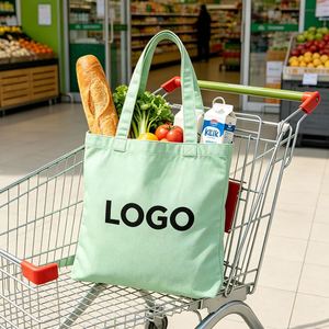Bolsa de Tela Gruesa Ecológica con Logotipo Personalizado, Bolsa de Compras Reutilizable de Gran Capacidad para Supermercado - Product Image 2