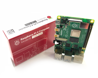 Kit de iniciación Raspberry Pi 4 Modelo B, 2/4GB + LCD de 7 pulgadas + fuente de alimentación + ventilador + disipador de calor + Cable + cable de red + TARJETA DE 32G + lector