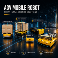 Système AGV intelligent et efficace, véhicule à guidage automatique, robot de manutention en entrepôt, chariot de navigation laser pour l'intralogistique