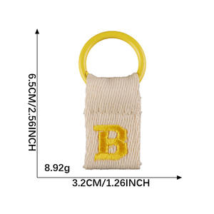 Canvas Fabric Strap Korean Charm Custom Small Iron <strong>on</strong> Patches Diy Bag Luggage Lanyard Tag Diy Keychain <strong>Keyring</strong> - Product Image 5