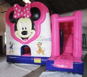 Château gonflable <span class=keywords><strong>Minnie</strong></span> avec <span class=keywords><strong>toboggan</strong></span> et zone <span class=keywords><strong>de</strong></span> saut pour enfants, inspiré des personnages <span class=keywords><strong>de</strong></span> dessins animés populaires - Product Image 5
