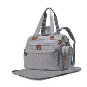 Bolsa de Maternidade Portátil Oxford Fashion para Mães e Mochila de Ombro Duplo Grande Capacidade com Fecho de Zíper para Armazenamento de Fraldas - Product Image 3