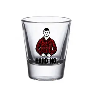 Personalized color and logo shot glass printed 50ml glassware 1.5oz custom shot glasses