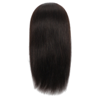 Tête de mannequin homme avec barbe, 100% cheveux humains, pour l'enseignement du coiffage en salon, peut être décolorée et teinte