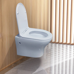 Trivello nascosto a parete <span class=keywords><strong>WC</strong></span> bagno senza montatura in ceramica Custom lavabo Retrete commerciale moderno pezzo unico scatola di cartone - Product Image 6