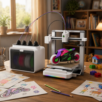 Imprimante 3D FDM K2 Plus Combo à nivellement automatique pour laboratoire, multi-couleurs (16 couleurs), grande taille d'impression 350*350*350mm, vitesse rapide 600mm/s
