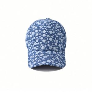 High Quality Thickened Denim Flower Women's Baseball <b>Cap</b> Sporty Formal Style Common Fabric Metal Buckle Back Closure <b>Scrub</b> <b>Cap</b> - Product Image 3