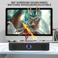Altavoces de ordenador de escritorio de alto volumen, doble para Bluetooth, Audio para el hogar, iluminación LED RGB, barra larga, teléfono móvil de escritorio pequeño