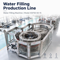 Machine de remplissage d'eau automatique à 50 têtes, ligne de production d'eau pure minérale