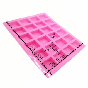 Moule à savon carré en silicone à 24 cavités, personnalisé, en gros, pour poudings, bonbons et fournitures d'artisanat polyvalentes - Product Image 6