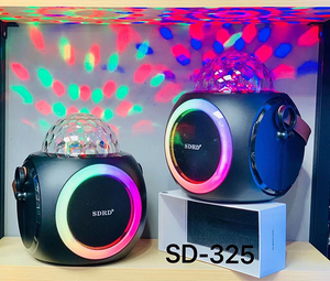 Bên ngoài trời DJ Loa ánh sáng sân khấu pha lê <span class=keywords><strong>Disco</strong></span> <span class=keywords><strong>LED</strong></span> hộp đèn loa với microphone Loa răng xanh với karaoke Mic - Product Image 4