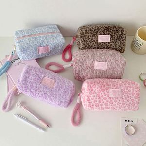 Neceser de Viaje, Organizador de Cosméticos, Bolsa de Maquillaje de Felpa con Estampado de Leopardo Rosa, Bolsa de Mamá - Product Image 5