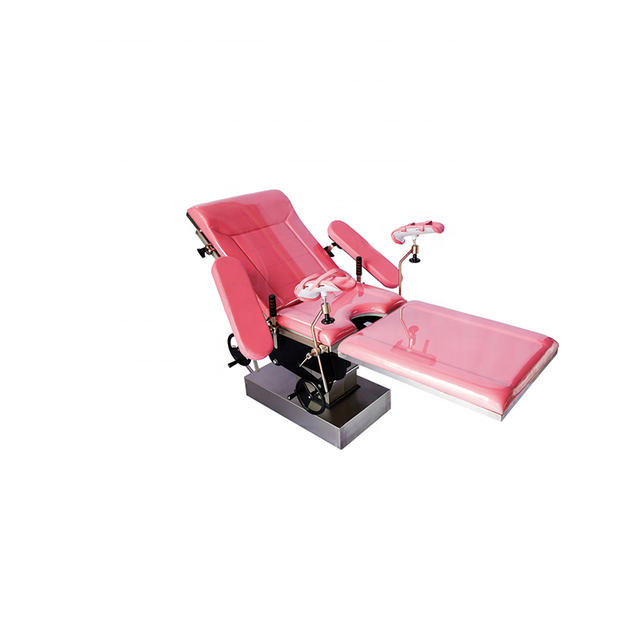 Hospital Equipment  Manual Hydraulic Gynecology Operation Table With Stirrups Manual Obstetrical Bed