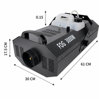 Mini machine à brouillard portable pour scène, générateur de fumée pour mariage 1500W, nébuliseur LED à température constante avec télécommande pour bars