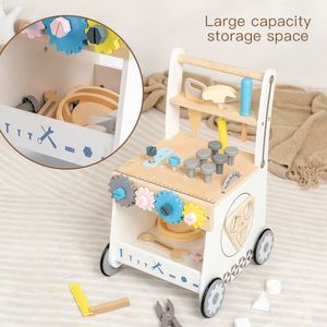 Marche-bébé en bois avec outils, jouet pour bébés et tout-petits, construction robuste, pour filles et garçons de 1 à 3 ans - Product Image 4
