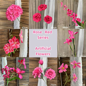 YOPIN-7670 gros Rose rouge série fleurs artificielles bricolage <span class=keywords><strong>Fuchsia</strong></span> Simulation Rose Magenta décoration de mariage fleur matériaux - Product Image 5
