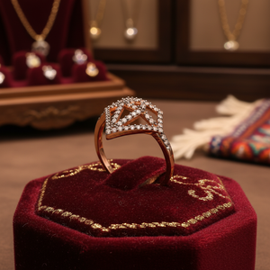Zircon Stone Diamond Shape Design <b>Adjustable</b> <b>Ring</b> Turkish Handcrafted Wholesale 925 <b>Sterling</b> <b>Silver</b> Jewelry - Product Image 3