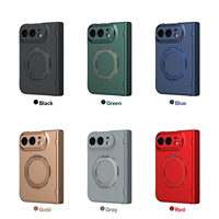 Étui magnétique rotatif à 360° de qualité supérieure compatible avec iPhone Duo Fold, protection de charnière, support horizontal et vertical