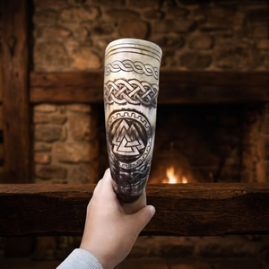 Offre Spéciale : Corne à Boire Viking Unique, Écologique, Durable, Légère, Style Américain, Impression de Logo Personnalisé, Utilisation en Camping, Verre en Bambou - Product Image 1