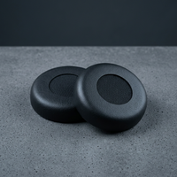 Almohadillas de Repuesto para Auriculares Jabra Evolve 20, 20SE, 30, 30 II, 40, 65, de Cuero Proteico y Esponja de Alta Elasticidad