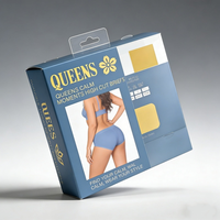 Boîte d'emballage en PET pour sous-vêtements féminins, épaisseur 0,35 mm, logo imprimé personnalisé, boîte pliable en plastique recyclable avec crochets pour chaussettes