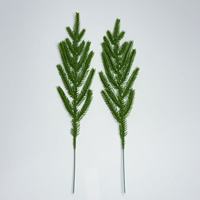 YL Branche artificielle personnalisée en forme de cône de pin, plante suspendue, accessoires pour sapin de Noël, écologique, 35 cm, plastique vert