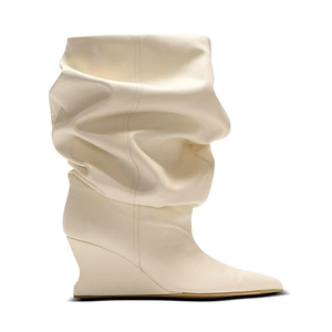 Eleganti Stivali Alti da <span class=keywords><strong>Donna</strong></span> <span class=keywords><strong>con</strong></span> <span class=keywords><strong>Zeppa</strong></span> 2025 Autunno Inverno, Scarpe Sexy a Punta per Feste e Balli, Stivali al Ginocchio <span class=keywords><strong>con</strong></span> Tacco a <span class=keywords><strong>Zeppa</strong></span>, Taglie fino al 43 - Product Image 2