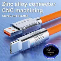 Vente chaude 120W Charge Rapide USB C Type-C Câble Pur Cuivre Téléphone Charge TPE Câble avec Alliage de Zinc pour Android et Ordinateur