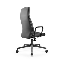 Chaises de bureau de direction en cuir noir ergonomiques modernes de haute qualité avec appui-tête
