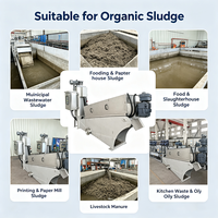 Déshydrateur de boues à vis empilable peu encombrant en acier inoxydable anti-blocage pour usine de boissons, ferme d'élevage, boues d'impression