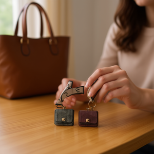 Porte-clés Angelina orné de diamants avec breloque foulard, 2 par couleur, boîte de 600 pièces - Product Image 2