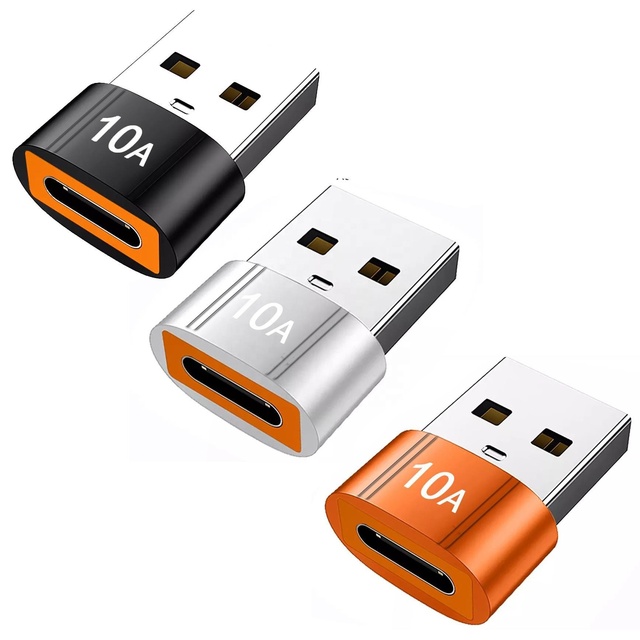 Type C Female USB Male OTG Adapter 10A USB C OTG Converter for Macbook for Xiaomi for Samsung Compatible Laptop Cable Connector