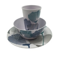 Ensemble de dîner en mélamine 12 pièces de haute qualité ustensiles de cuisine occidentaux minimalistes comprend une assiette et un bol pour les cadeaux d'affaires